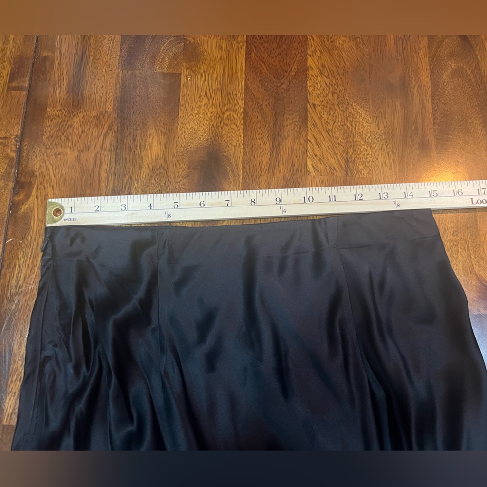 NWOT! Ravella | Alessa 100% Silk Skirt | Caviar Black | M - Picture 7 of 8